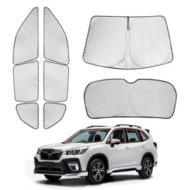 XCBYT 2019-2023 Forester Window Shades | 6 Layers Thickened Car Window Covers | 2 in 1 Car Full Window Privacy Curtains | 100% Blackout Window Shade and Heat Insulation for Camping Napping (Sliver)