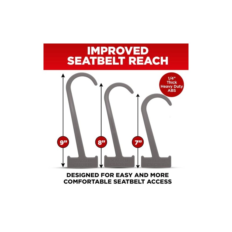 Seatbelt Catcher - 3 Pack Grabber and Seat Belt Aid