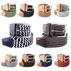 L & B Unisex Elastic Fabric Belt Braided Stretch Belt