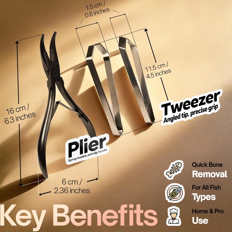 Fish bone tweezers deboner tool for salmon – fish tweezers