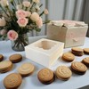 Generic 30Pcs (6x6x3 in) Mini Cake Boxes+2 stickers with Display