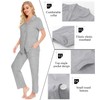 SWOMOG Women Pajama Sets Two-Piece Nightwear Short Sleeve Sleepwear Button
