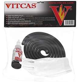 VITCAS Black Stove Fire Rope Replacement Kit 10mm