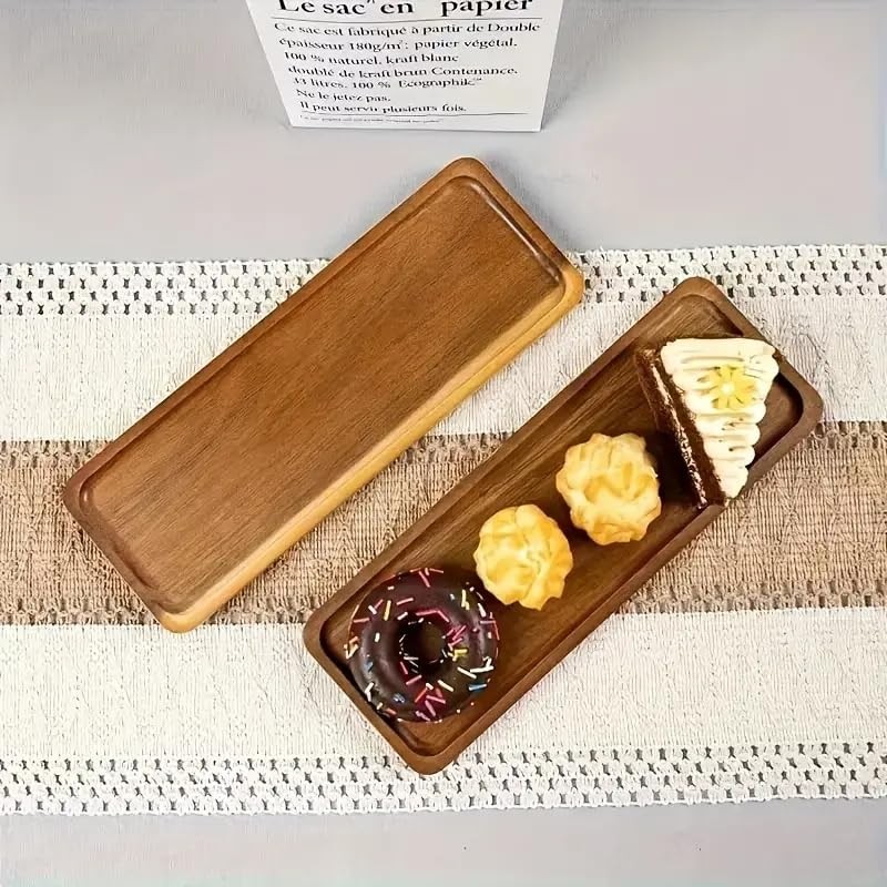 8Pack Wood Serving Trays 11.5x4 Inches Serving Platter Tray, Tray