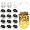 yeuago 12 Pack Solar Mason Jar Lid Lights - 30