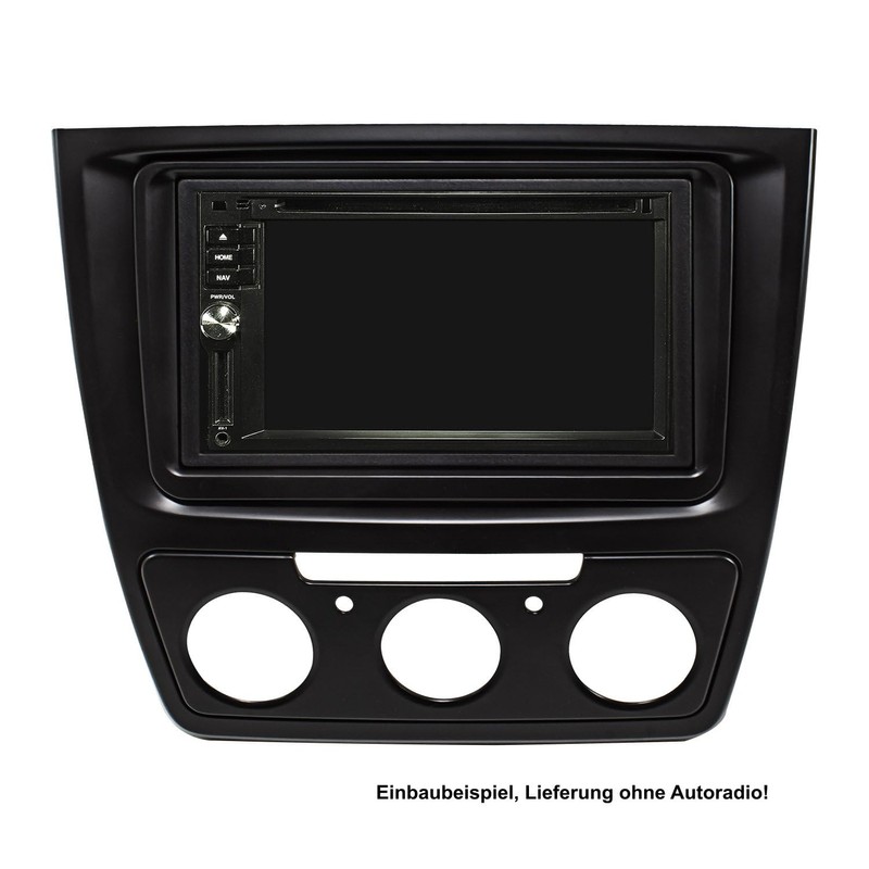 tomzz Audio 2450-026 Double DIN Radio Faceplate Compatible with Skoda