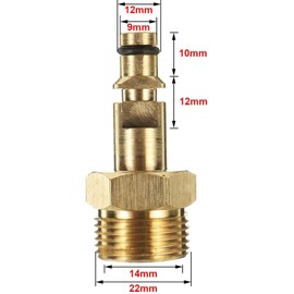M22 Pressure Washer Connector - Pressure Washer Gun Adapter - m22 to Quick Connect Hose - Brass Pressure Washer Plug - Compatible with Karcher Washer Gun Hose