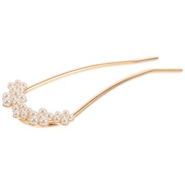 Baluue French Hair Pin u Shape Hair Stick Chinese Traditional Hair Pin Pearl Hair Fork Hair Stick for Buns Women's Hair Accessory