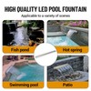 23.6"*4.7"*3.2" Stainless Steel Waterfall Fountain for Pools, Illuminated Water Feature,