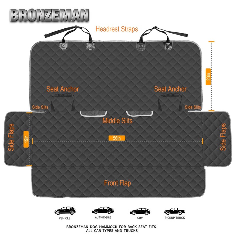 BRONZEMAN 100% Waterproof Bench Car Seat Cover Protector - Strong