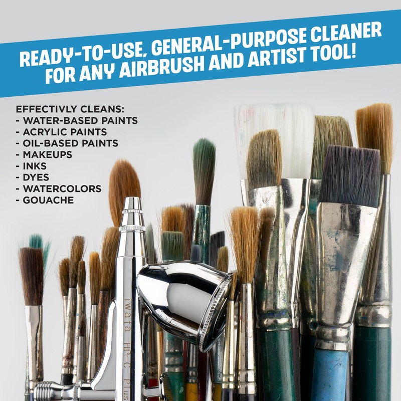 Medea Airbrush Cleaner 16 oz – Ready-to-Use Solution for Airbrushes,