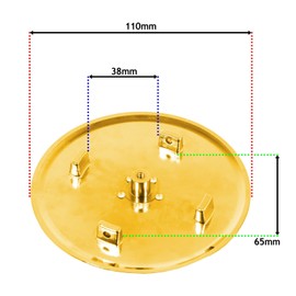 SPARES2GO 110mm Luxury Plug Cover for Shower Trap with 90mm Tray (Brushed Brass)
