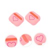 Operitacx 2pcs Heart Pattern Wireless Earphone Cover for Stylish Lightweight