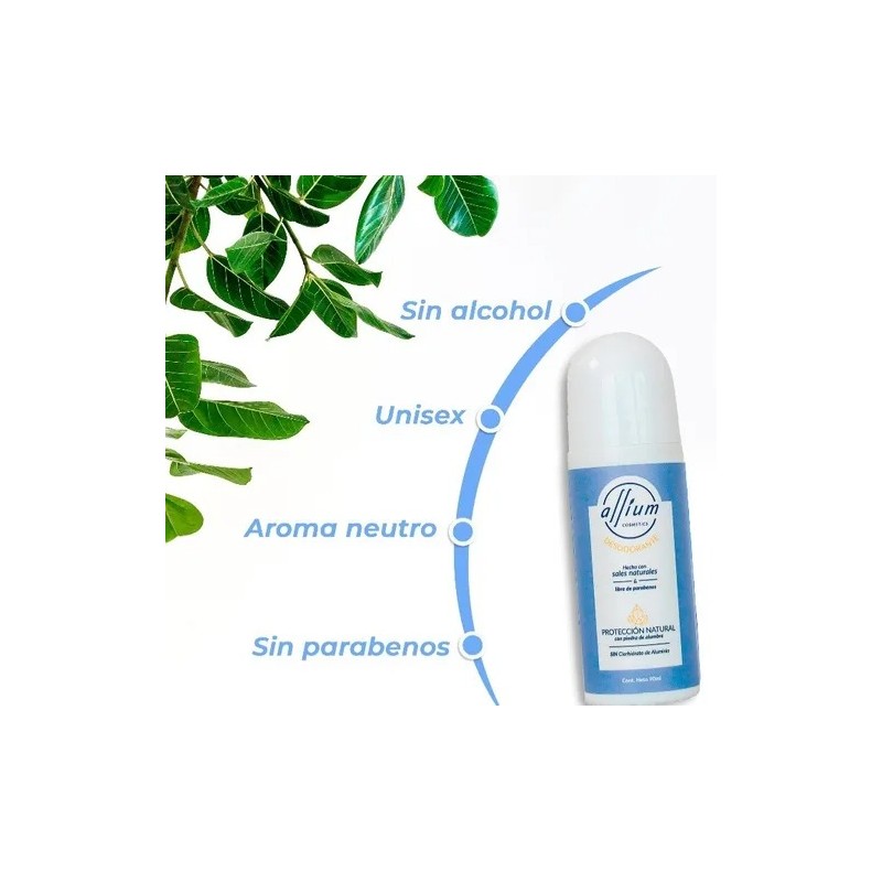 Desodorante Natural Sin Aluminio Mujer Y Hombre Allium 3 Pz