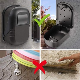 Second Generation Key Box, Key Sharing Box, Key Storage Box, Dial Type 4-Digit Passcode, Reinforced Alloy Forged, Dustproof Cover, Wall Mount, Key Storage, Padlock, Security, Key Sharing, Entrance