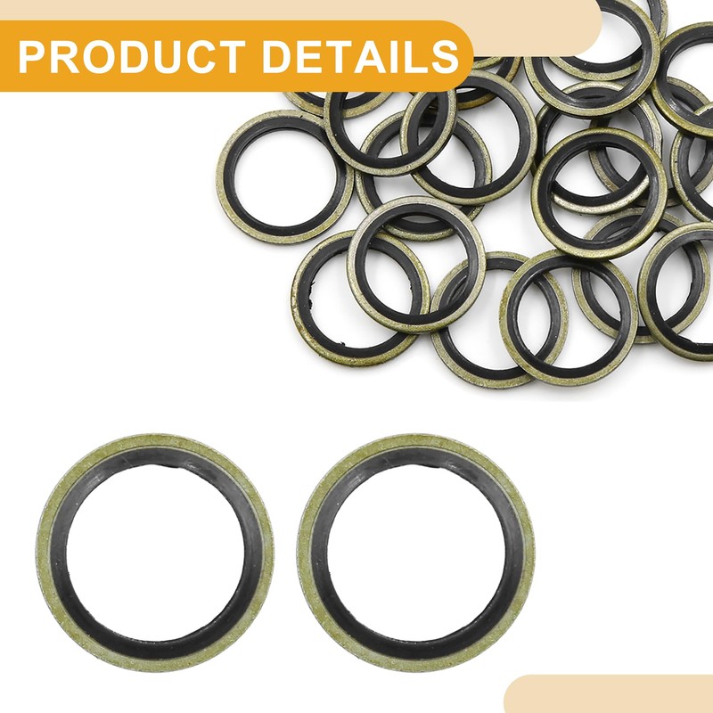 Partuto 20 Pcs Universal Oil Crush Washers - Metal Bronze