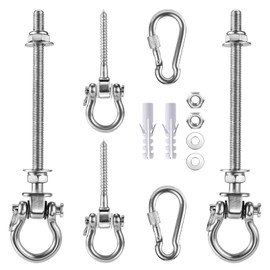 Pack of 2 Swing Hooks, Stainless Steel, Heavy Duty Swing Clamps for Ceiling Mounting, 360° Rotating Suspension for Hanging Chair, Punch Bag, Rocking Chairs & Yoga Trapeze, Rustproof & Durable
