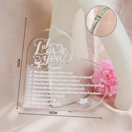 Carefully Designed Heart-Shaped Acrylic Plaque, 'i Love You', Gift for Mom, Birthday Gift for Women, Gift for Him and Her, Acrylic Ornaments, Thoughtful Gift for Women