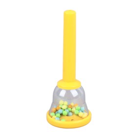 Kids Hand Bell Children Grip Training Plastic Hand Percussion Bell for Early Education W219 Yellow