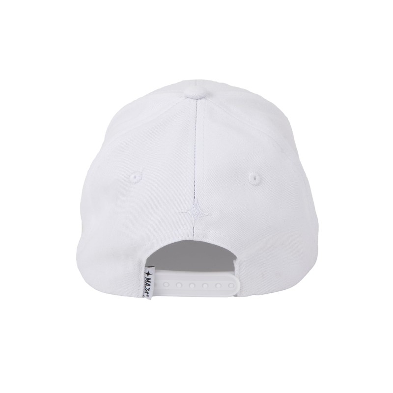 MAJA | Gorra Snapback Blanca con Logo, Ajustable