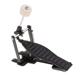 B Baosity Single Spring Bass Drum Pedal with Drum Wool Beater for Children Gift, Black, as described