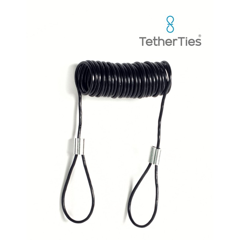 TetherTies Coils 5 Pack - Extendable, Expandable, Retractable Cable Tethers,