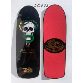 Black Diamond Die Cut Skateboard Grip Tape for Powell Peralta OG McGill skull & snake by Rough - Orange