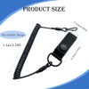 Tactical Coiled Lanyard Anti-Lost Retractable Spring Keychain with Heavy Duty