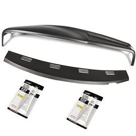 CHEDA Dash Cover Cap Compatible with 2002 2003 2004 2005 Dodge Ram 1500/2003-2005 Dodge Ram 2500 3500 Instrument Panel Cover 2 PCS Black