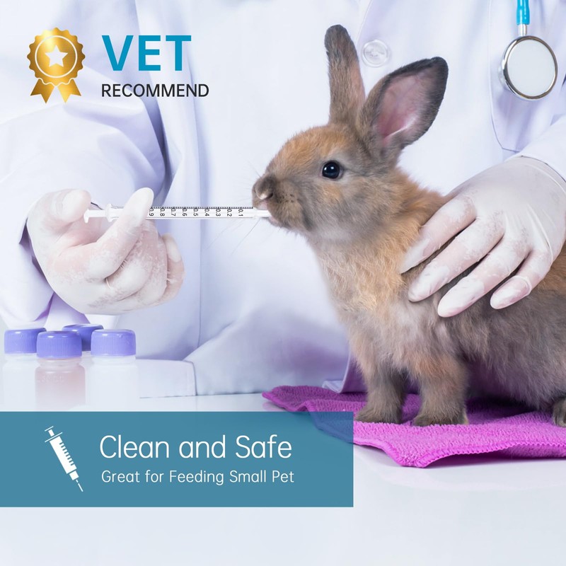 Gufastoe 50pcs 1ml Plastic Syringes with Caps Without Rubber Stopper