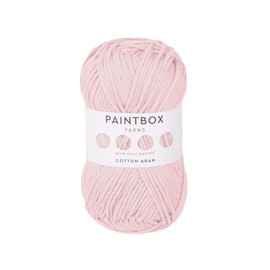 Paintbox Yarns 100% Cotton Aran Yarn 1.76oz (50g), 93 Yards (85m) - Ballet Pink Worsted Wool for Crochet, Knitting - Soft, Lightweight for Sweaters, Clothes