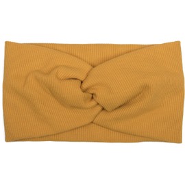 styleBREAKER hairband in a fine rib look with bow, headband, ladies, 04026009, Colour:Mustard