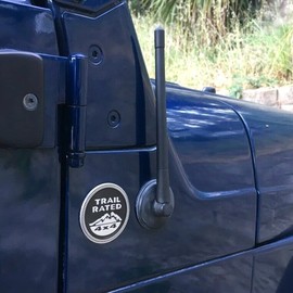 VOFONO Antena corta para Jeep Wrangler JK JKU JL JLU Rubicon Sahara Gladiator Unlimited 2007-2022 9 pulgadas elegante antena de coche Jeep accesorios de repuesto diseñados para recepción optimizada de radio FM AM