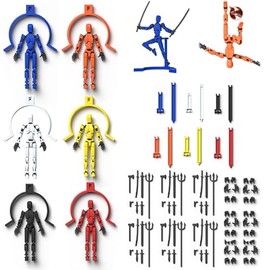 Toy Dummy 13 Action Figure Con expositor,Aspiración magnéticaRobot Multiarticulado Impreso 3D,Maniquí Modelo de Actividad Cuerpo Completo,3D Printed A