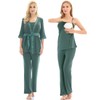 Bearsland Maternity Women's 3 Pieces Soft Nursing Pajamas Set Postpartum