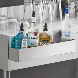 TrueCraftware- 22" Stainless Steel Single Speed Rail Heavy Duty- Speed Rail Liquor Rack Speed Rack Bottle Holder Liquor Bottle Holder Bottle Rack Drink Rail Shelf Perfect for Home Bars Restaurants