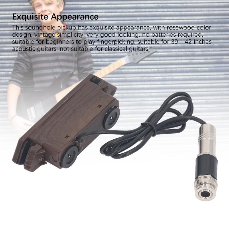 Acoustic Guitar Pickup Hole Free Volume Tone Control Dual Coil