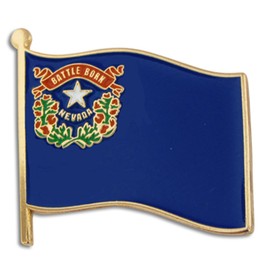 PinMart Nevada US State Flag NV Enamel Lapel Pin 1"