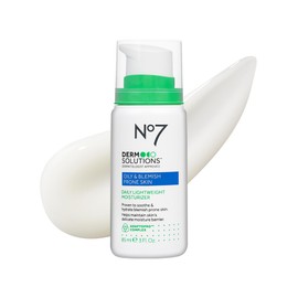 No7 Derm Solutions Daily Face Moisturizer - Hydrating Lotion Formulated with Ceramides & Niacinamide to Help Maintain Moisture Barrier - For Oily & Blemish-Prone Skin (3 Fl Oz)