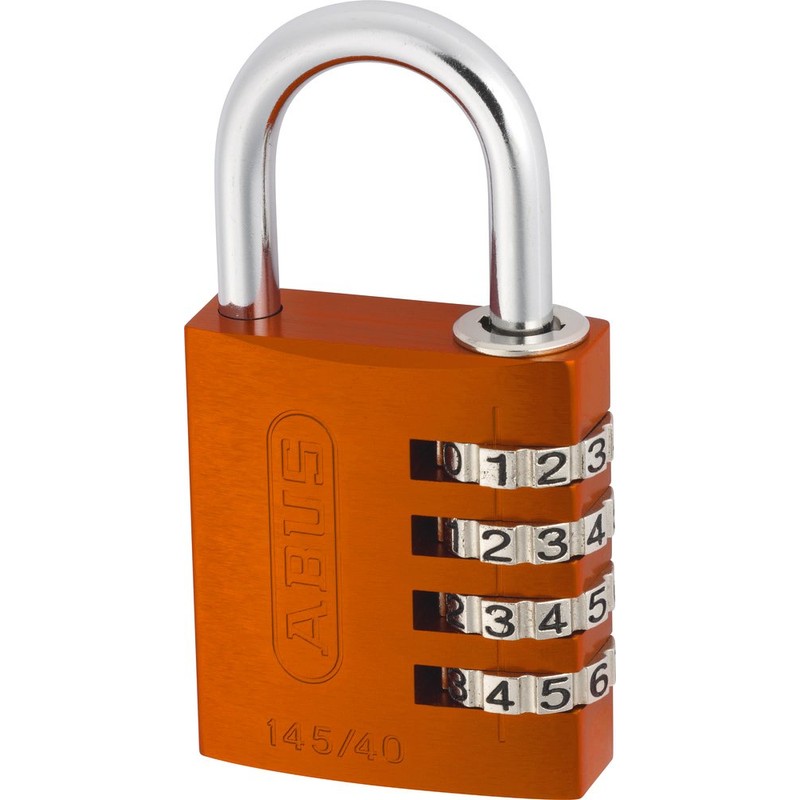145/40 Combination Padlock - Orange