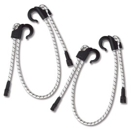 Monkey Fingers Adjustable Bungee Cords (2, 39") with Hooks | High Strength, Durable, Marine Grade Rubber Wrapped in Braided Nylon | UV Treated Corrosion Resistant | Heavy Duty Tie Downs Adjust to Fit