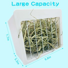 kathson Rabbit Hay Feeder Bunny Food Dispenser Alfalfa Grass Manger Holder Less Wasted for Guinea Pig Chinchilla Ferret