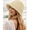 Womens Floppy Straw Sun Hat Packable Wide Brim Summer Beach