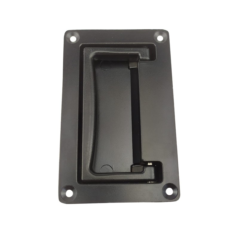 YUDTKK Zinc Alloy Recessed Pull Handle Container Handle Black Flush