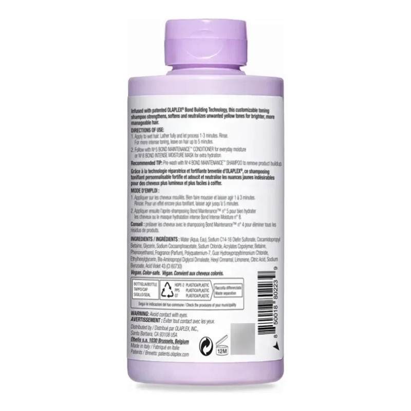 Shampoo Matizador Para Rubios Morado Olaplex No.4p 250 Ml