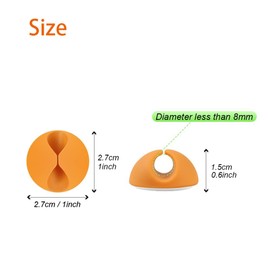 Cable Clips Cord Holder 6pcs Cable Wire Adhesive Cord Management Holder for Desk Suitable for Home and Office (Color6)