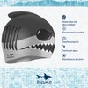 escualo Gorra para Natacion Niño Modelo Tiburon (Silicon) Impermeable, Unitalla,