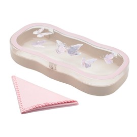Eyeglass Case, Clear Sunglasses Case, Eye Glass Cases Womens Hard Shell, Cute Reading Glasses Cases for Women, Beautiful Butterfly