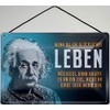 Blechschild With cord 30 x 20 cm Albert Einstein: If you want a happy life, then tie it to a goal, not to things or people. - Blechemma