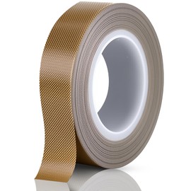 sturiz Teflonband Selbstklebend Hitzebeständig Teflon Klebeband 0.18x15mmx12m PTFE Band Teflonband Hitzebeständig Hochtemperaturband Gleitband Hochtemperatur Klebeband für Vakuumiermaschine